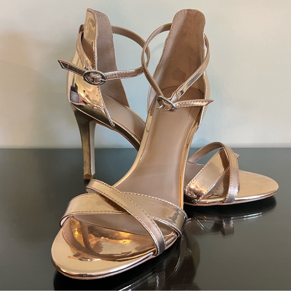 Kaari Blue Rose Gold Stiletto Heels